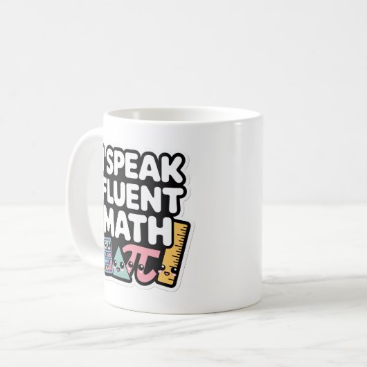 I Speak Fluent Math – Cute Kawaii Teacher  Kaffeetasse (Vorderseite Links)
