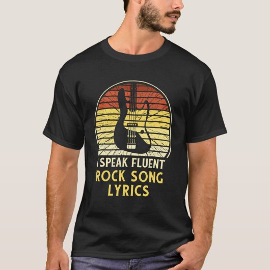 I Speak Fluent Rock Song Lyrics Music T-Shirt (Vorderseite)