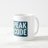 I Speak G-Code CNC Machinist Programmer Funny Kaffeetasse (VorderseiteRechts)