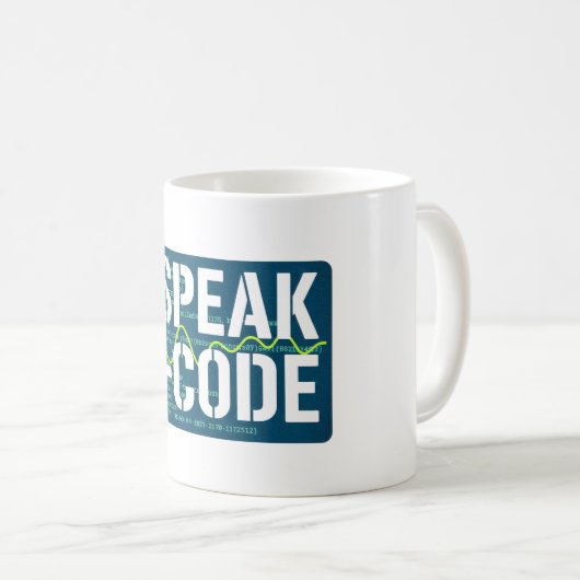 I Speak G-Code CNC Machinist Programmer Funny Kaffeetasse (VorderseiteRechts)