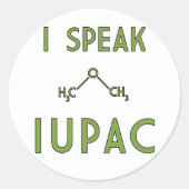 I Speak IUPAC Sticker (Vorderseite)