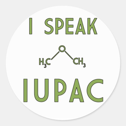 I Speak IUPAC Sticker (Vorderseite)