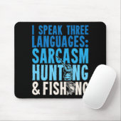 I Speak Three Languages Mousepad (Mit Mouse)