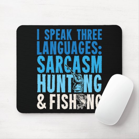 I Speak Three Languages Mousepad (Mit Mouse)