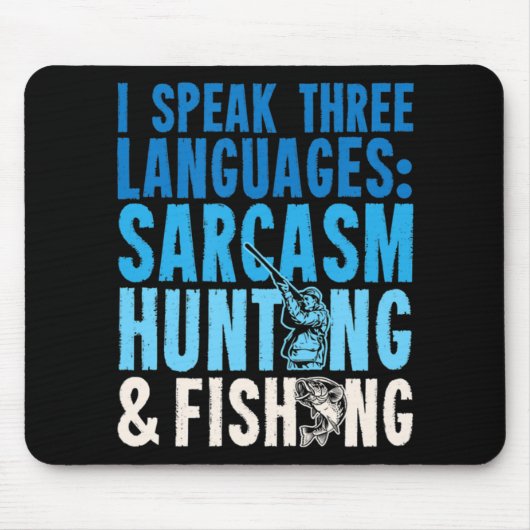 I Speak Three Languages Mousepad (Vorne)