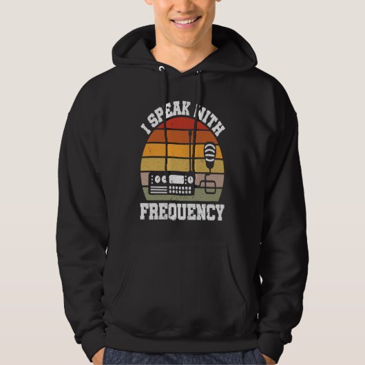 I Speak With Frequency  Ham Radio Operator Hoodie (Vorderseite)