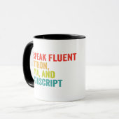 i spricht fließend Computersprache Funny Coding Tasse (Vorderseite Links)