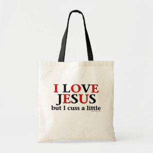 I Sprichwort Liebe-Jesuss [aber ich fluchen wenig] Tragetasche