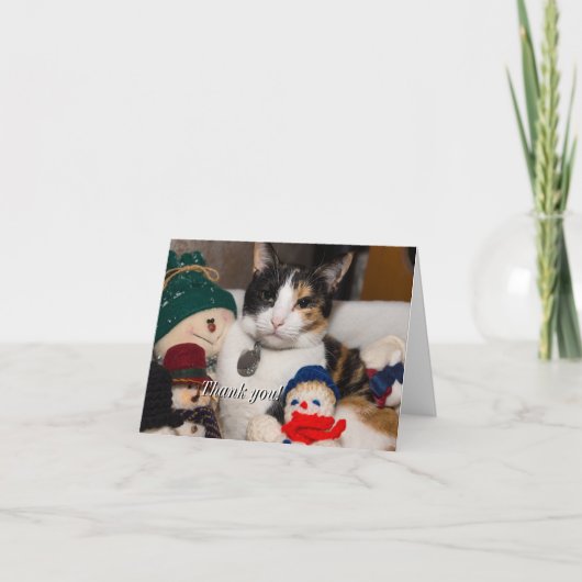 I Spy A Calico Dankeschön Card Dankeskarte (Vorderseite)