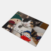 I Spy A Calico Willkommen Doormat Fußmatte (Schrägansicht)