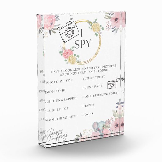 I Spy Baby Shower Game Photo Block (Links)