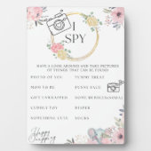 I Spy Baby Shower Game Plaque Fotoplatte (Vorderseite)
