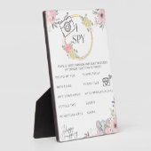 I Spy Baby Shower Game Plaque Fotoplatte (Seite)