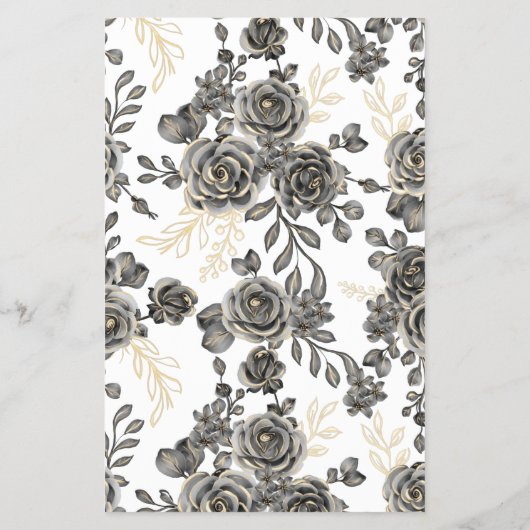 I Spy Black Rose Wedding Reception Game Card Flyer (Hinten)