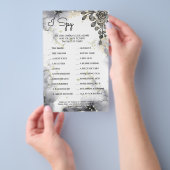 I Spy Black Rose Wedding Reception Game Card Flyer (Handgriff)