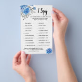 I Spy Blue Flowers Wedding Game Card Flyer (Handgriff)