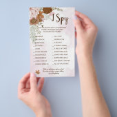 I Spy Boho Autumn Wedeption Game Card Flyer (Handgriff)
