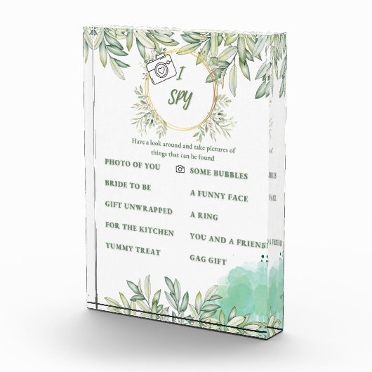 I Spy Brautparty Game Fotoblock (Rechts)