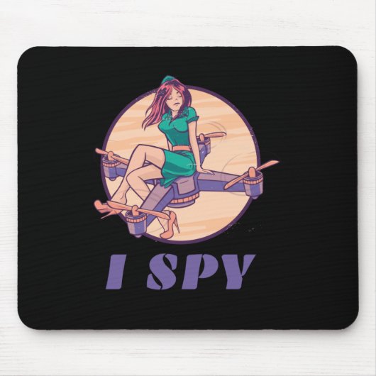 I Spy Drone für Mädchen Mousepad (Vorne)