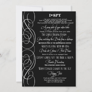 I Spy Heart Typographic Foto Empfang Game Cards