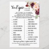 I Spy Hochzeitsempfang Englisch Spanisch (Rückseite)