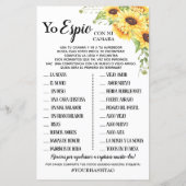 I Spy Hochzeitsempfang Englisch Spanisch (Rückseite)