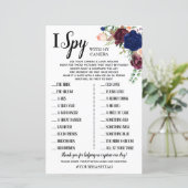 I Spy Hochzeitsempfang Englisch Spanisch (Stehend Vorderseite)