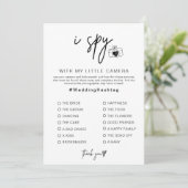 I Spy Hochzeitsspiel für Empfang Foto Jagd Spiel Programm (Stehend Vorderseite)