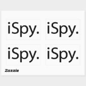 I Spy (iSpy) Rechteckiger Aufkleber (Blatt)