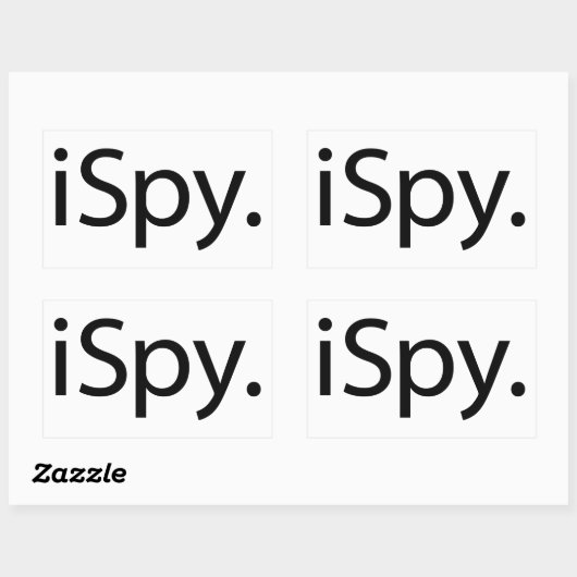 I Spy (iSpy) Rechteckiger Aufkleber (Blatt)
