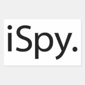 I Spy (iSpy) Rechteckiger Aufkleber (Vorderseite)