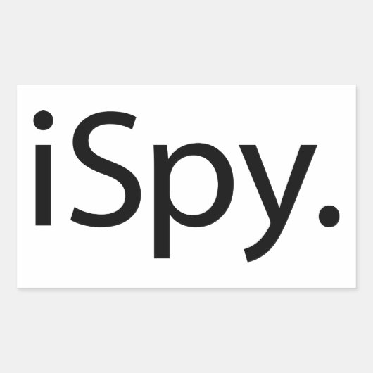 I Spy (iSpy) Rechteckiger Aufkleber (Vorderseite)