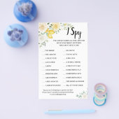 I Spy Lemons & Rose Wedding Reception Game Card Flyer (Einzeln)