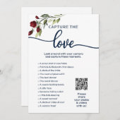 I Spy Wedding Game Capture die Liebe Foto Jagd QR Einladung (Vorne/Hinten)