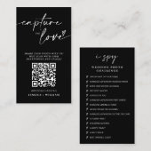 I Spy Wedding Game | Capture the Liebe QR Code Begleitkarte (Vorne/Hinten)