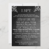 I Spy Wedding Game Chalkboard Edition Einladung (Vorderseite)