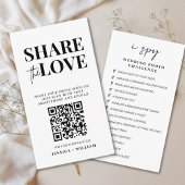 I Spy Wedding Game | Freigabe der Liebe QR Code Begleitkarte