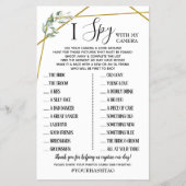 I Spy Wedding Reception Flyer (Vorne)