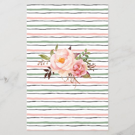 I Spy Wedding Reception Pink Blume Game Card Flyer (Hinten)