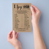 I Spy Wedding Reception Shower Rustic Game Card Flyer (Handgriff)