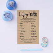 I Spy Wedding Reception Shower Rustic Game Card Flyer (Einzeln)