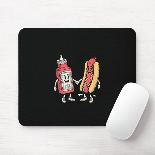 I Squirt On Juicy Wieners Hot Dog Funny Joke Retro Mousepad (Mit Mouse)
