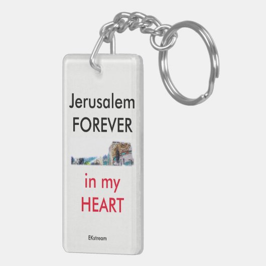 I STADT-Schlüsselkette DER LIEBE-J (Jerusalem) Schlüsselanhänger (Rückseite rechts)