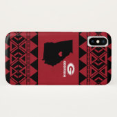 I Stammes- Muster Herz-Georgia-Staats-| Case-Mate iPhone Hülle (Rückseite (Horizontal))