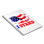 I STAND American Flag Notizblock (Rechte Seite)