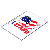 I STAND American Flag Notizblock (Linke Seite)
