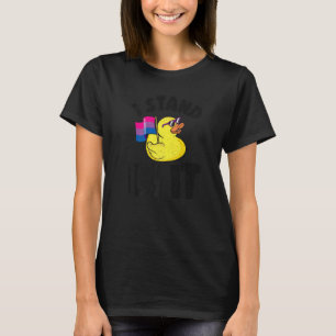 I Stand Bi it Rubber Duck Bisexuelle Flagge Bi P T-Shirt