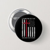 I Stand For The Flag Kneel For The Cross Usa Ameri Button (Vorne & Hinten)