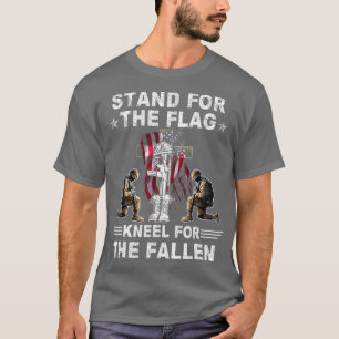 I Stand For The Flag Kneel For The Fallen  Memoria T-Shirt