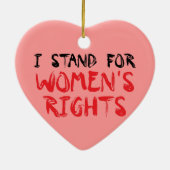 I stand for women's rights Christmas ornament (Hinten)